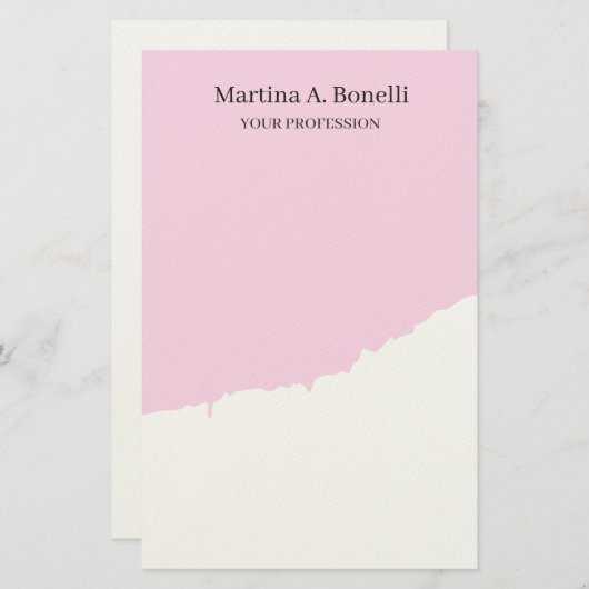 Berufliche Einzigartige Elegante Schlichte Einfach Briefpapier (Vorne/Hinten)