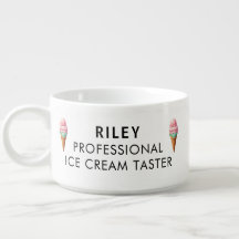 Berufliche Eiscreme Individuelle Name Taster Bowl