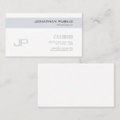 Berufliche Elegandesign Monogram Schlicht Trendy Visitenkarte (Vorne/Hinten)