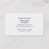 Berufliche Elegant Black and Silver Fairstylist Visitenkarte (Vorderseite)