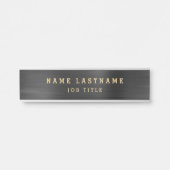 Berufliche Elegant Black Gold Class Türschild (Vorderseite )