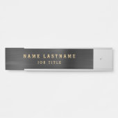 Berufliche Elegant Black Gold Class Türschild (Vorderseite )