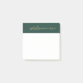 Berufliche Elegant Emerald Green Gold Custom Post-it Klebezettel (Vorderseite)