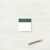 Berufliche Elegant Emerald Green Gold Custom Post-it Klebezettel (Auf Schreibtisch)
