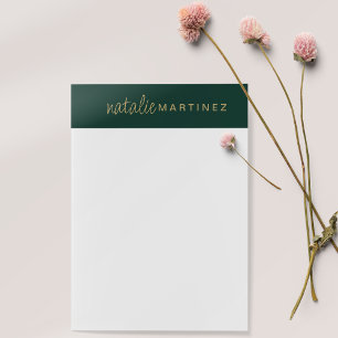 Berufliche Elegant Green Gold Personalisiert Groß Post-it Klebezettel