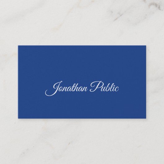 Berufliche Elegant Handwriting Script Luxury Visitenkarte (Vorderseite)