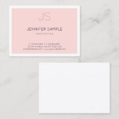 Berufliche Elegant Monogram Simple Design Luxe Visitenkarte (Vorne/Hinten)