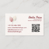 Berufliche Elegant Nature Pink Beige Pflege Einfac Visitenkarte (Rückseite)