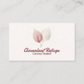 Berufliche Elegant Nature Pink Beige Pflege Einfac Visitenkarte (Vorderseite)