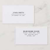 Berufliche Elegant Simple Lawyer Visitenkarte (Vorne/Hinten)