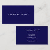 Berufliche Elegant Simple Template Deep Blue Visitenkarte (Vorne/Hinten)