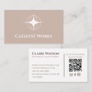 Berufliche Elegant Soft Beige Geometric Editable Visitenkarte