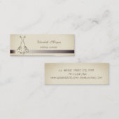 Berufliche Elegant Stilvolle Glitterie, Kleid Mini Visitenkarte (Vorne/Hinten)