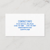 Berufliche elegante Abdeckung Pinter Logos Visitenkarte (Rückseite)