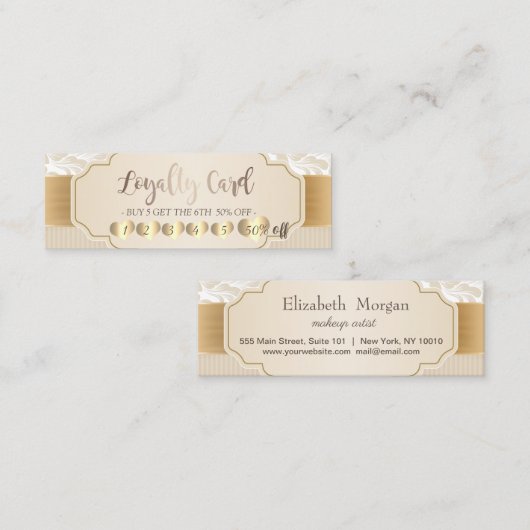 Berufliche Elegante Berufliche Goldene Herzen Treuekarte (Vorne/Hinten)