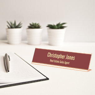 Berufliche elegante Classy Office-Führungskraft T Schreibtischnamensplakette