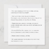 Berufliche elegante Corporate Party Einladung (Rückseite)