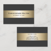 Berufliche elegante dunkle Imitat-Goldstreifen Visitenkarte (Vorne/Hinten)