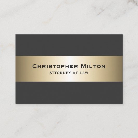 Berufliche elegante dunkle Imitat-Goldstreifen Visitenkarte (Vorderseite)