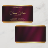 Berufliche, elegante Ecke mit gerundetem Gold Text Visitenkarte (Vorne/Hinten)