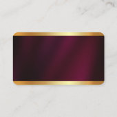 Berufliche, elegante Ecke mit gerundetem Gold Text Visitenkarte (Rückseite)
