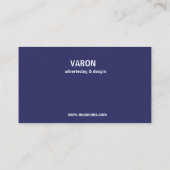 Berufliche elegante einfache blaue Geschäfts-Karte Visitenkarte (Rückseite)