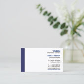 Berufliche elegante einfache blaue Geschäfts-Karte Visitenkarte (Stehend Vorderseite)