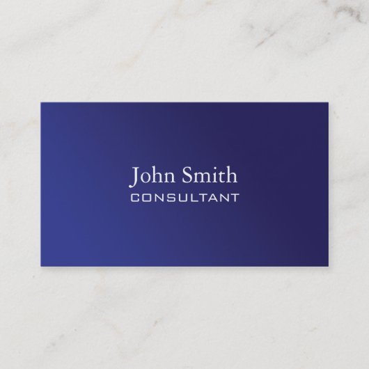 Berufliche elegante einfache schlichte blaue visitenkarte (Vorderseite)