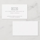 Berufliche elegante, einfache weiße Visitenkarte (Vorne/Hinten)