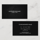 Berufliche elegante einzigartige moderne schwarze visitenkarte (Vorne/Hinten)