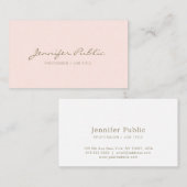 Berufliche elegante erröten der rosa einfache visitenkarte (Vorne/Hinten)