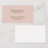 Berufliche elegante Farbeinfaches modernes Visitenkarte (Vorne/Hinten)