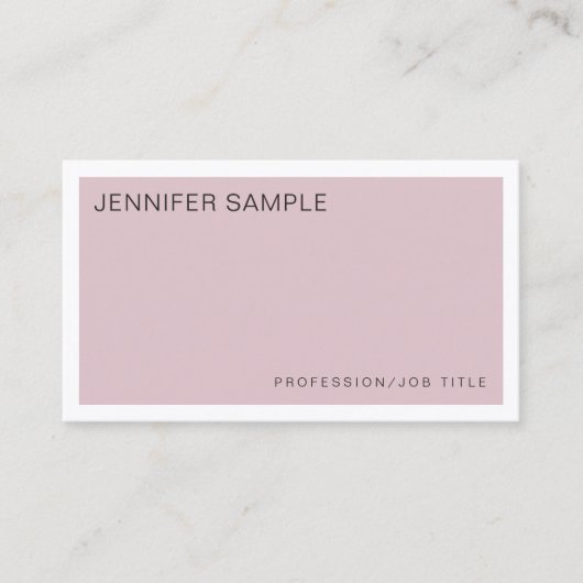 Berufliche Elegante Farben Minimalistisches Design Visitenkarte (Vorderseite)
