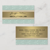 Berufliche, elegante, glitzernde Goldstreifen Visitenkarte (Vorne/Hinten)