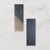 Berufliche elegante Goldglatter-Silhouette Mini Visitenkarte (Vorne/Hinten)