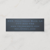 Berufliche elegante Goldglatter-Silhouette Mini Visitenkarte (Rückseite)