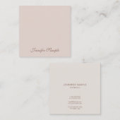 Berufliche elegante Handschrift einfache Vorlage Quadratische Visitenkarte (Vorne/Hinten)