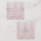 Berufliche, elegante, hellrosa Perlen Quadratische Visitenkarte (Vorne/Hinten)