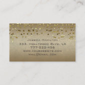 Berufliche elegante Imitate Gold Konfetti Chic Lip Visitenkarte (Rückseite)