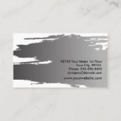 Berufliche elegante Imitate Silbermaler Visitenkarte (Rückseite)