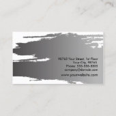 Berufliche elegante Imitate Silbermaler Visitenkarte (Rückseite)