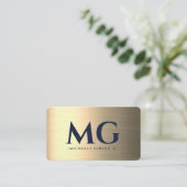 Berufliche elegante Imitats Gold Metallic Moderne Visitenkarte (Stehend Vorderseite)