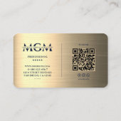 Berufliche elegante Imitats Gold Metallic Moderne Visitenkarte (Rückseite)