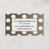 Berufliche, elegante Leopardendruckpolka-Punkte Visitenkarte (Rückseite)