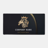 Berufliche elegante Lion Logo-Visitenkarte Schreibtischunterlage (Vorderseite)