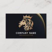 Berufliche elegante Lion Logo-Visitenkarte Visitenkarte (Vorderseite)