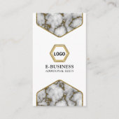 Berufliche elegante Marmor-Gold-Glitzer Moderne Visitenkarte (Vorderseite)