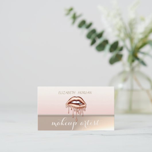 Berufliche elegante metallurgische Tropfen Visitenkarte (Stehend Vorderseite)