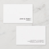Berufliche elegante Minimalistische Entwurfsvorlag Visitenkarte (Vorne/Hinten)