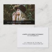 Berufliche Elegante Minimalistische Fotografie Visitenkarte (Vorne/Hinten)